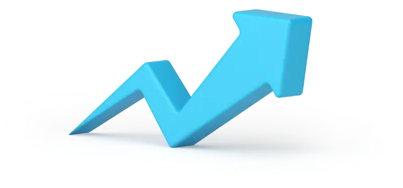 3D arrow showing business growth strategy in Tampa