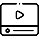 Screen icon symbolizing promotional and brand video creation